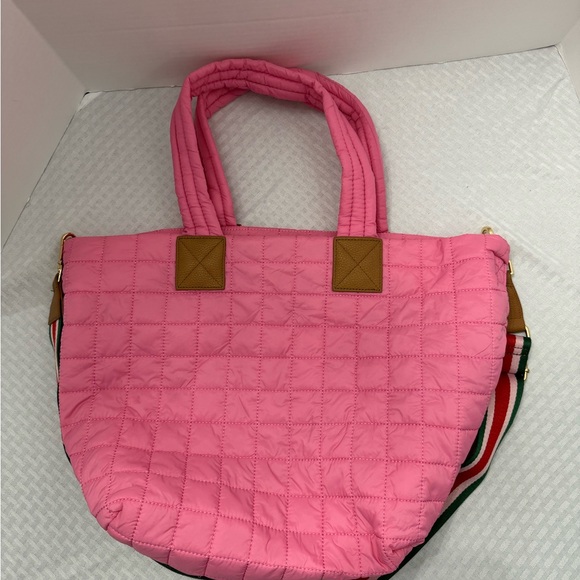 Shiraleah Pink Quilted Tote Bag - Picture 1 of 6